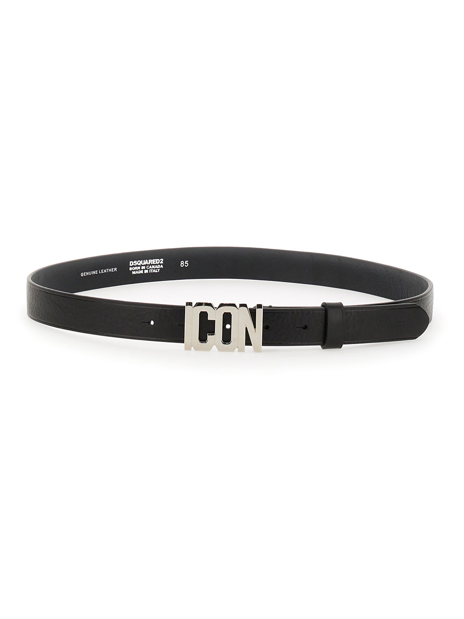 DSQUARED ICON PLAQUE Leather Belt