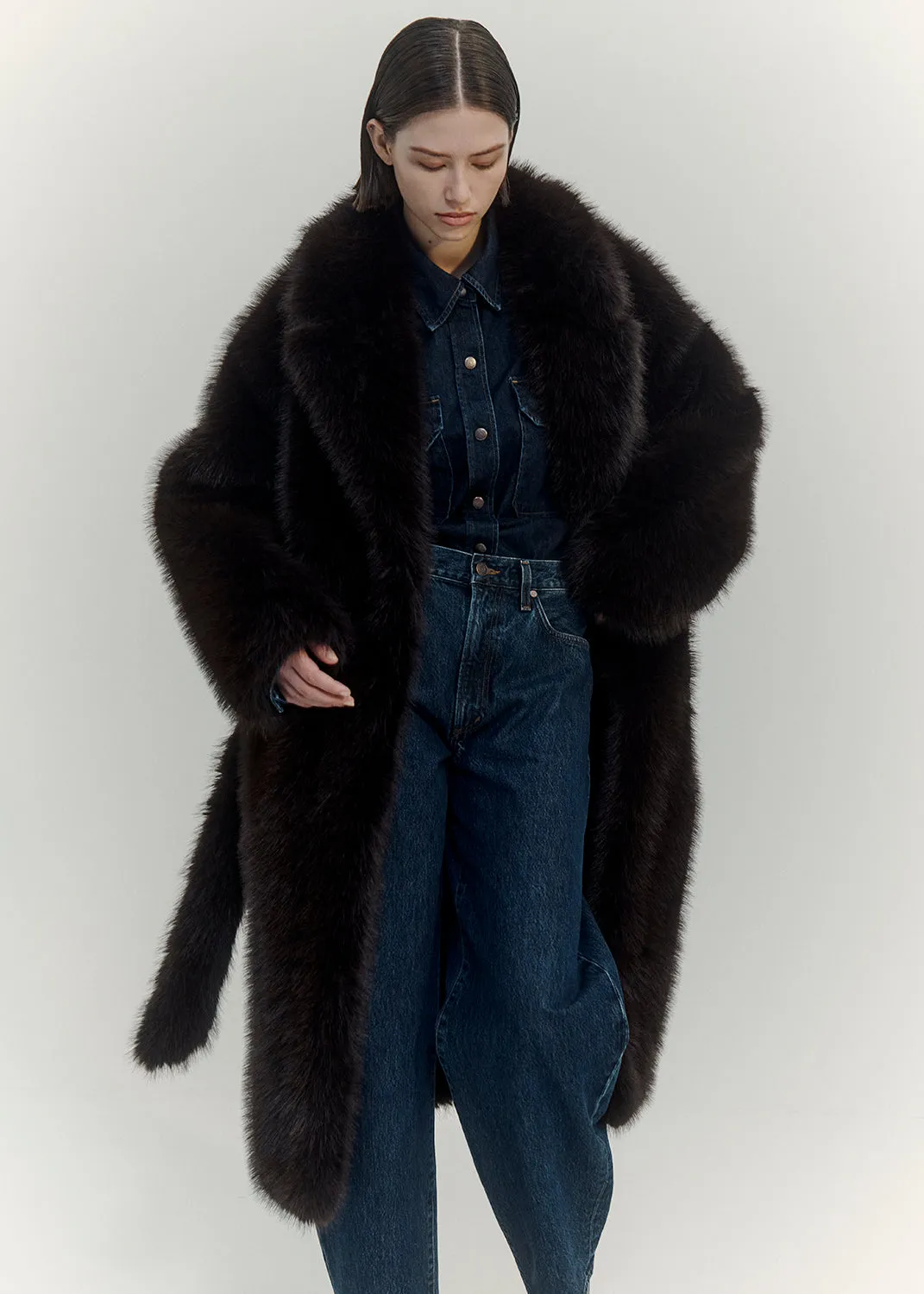 Ebony Shearling Coat