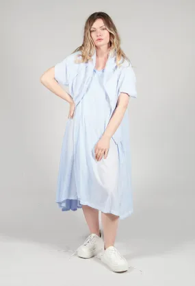 Sheer Double Vest Dress Enzian 10% Cloud