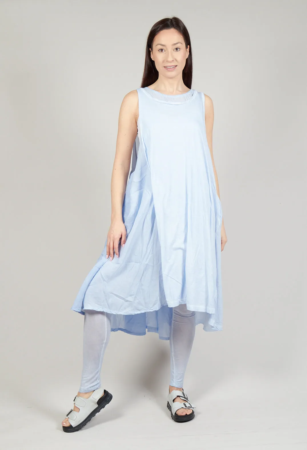 Sheer Double Vest Dress Enzian 10% Cloud