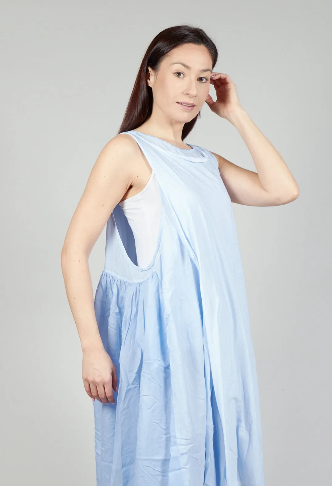 Sheer Double Vest Dress Enzian 10% Cloud