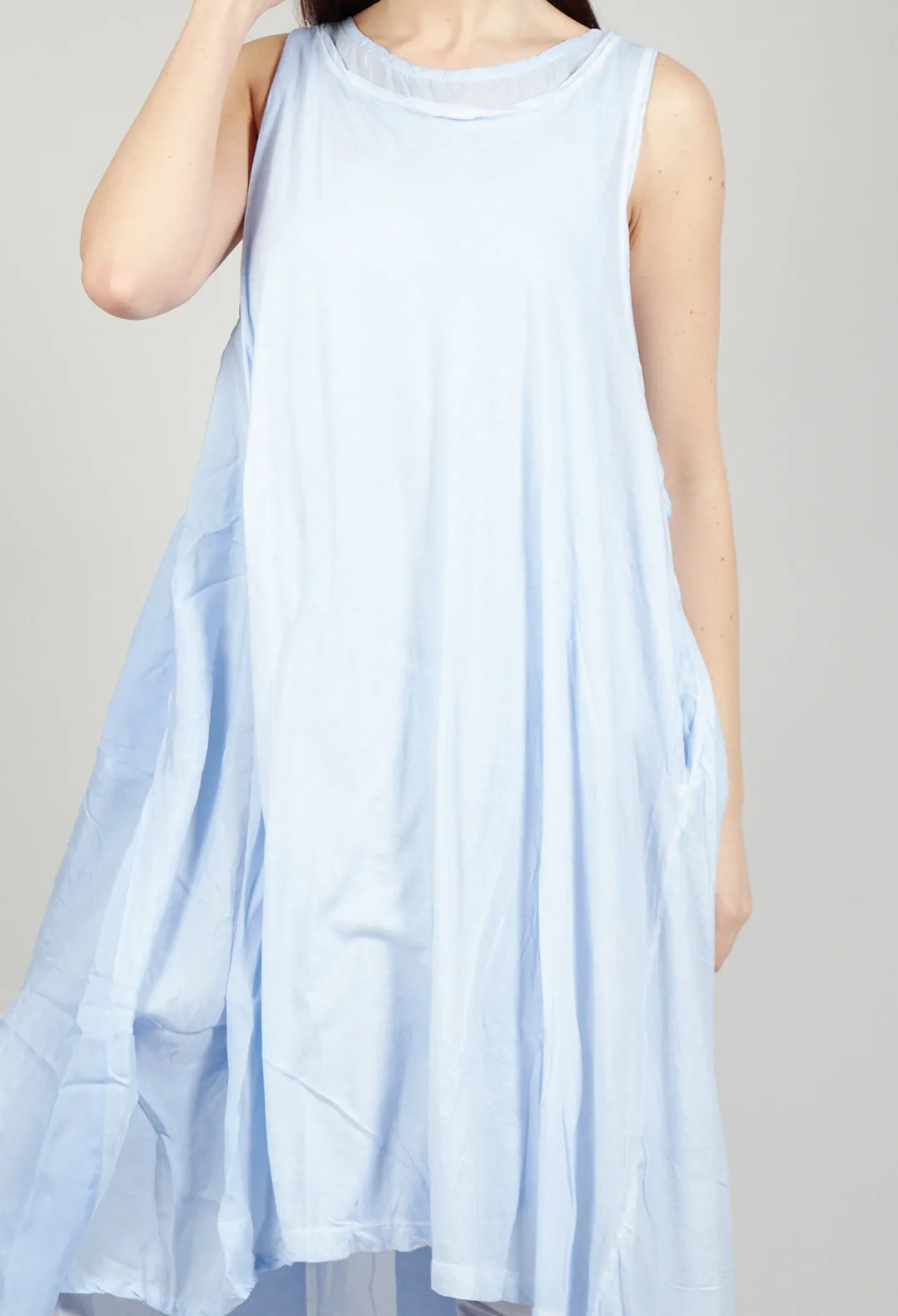 Sheer Double Vest Dress Enzian 10% Cloud