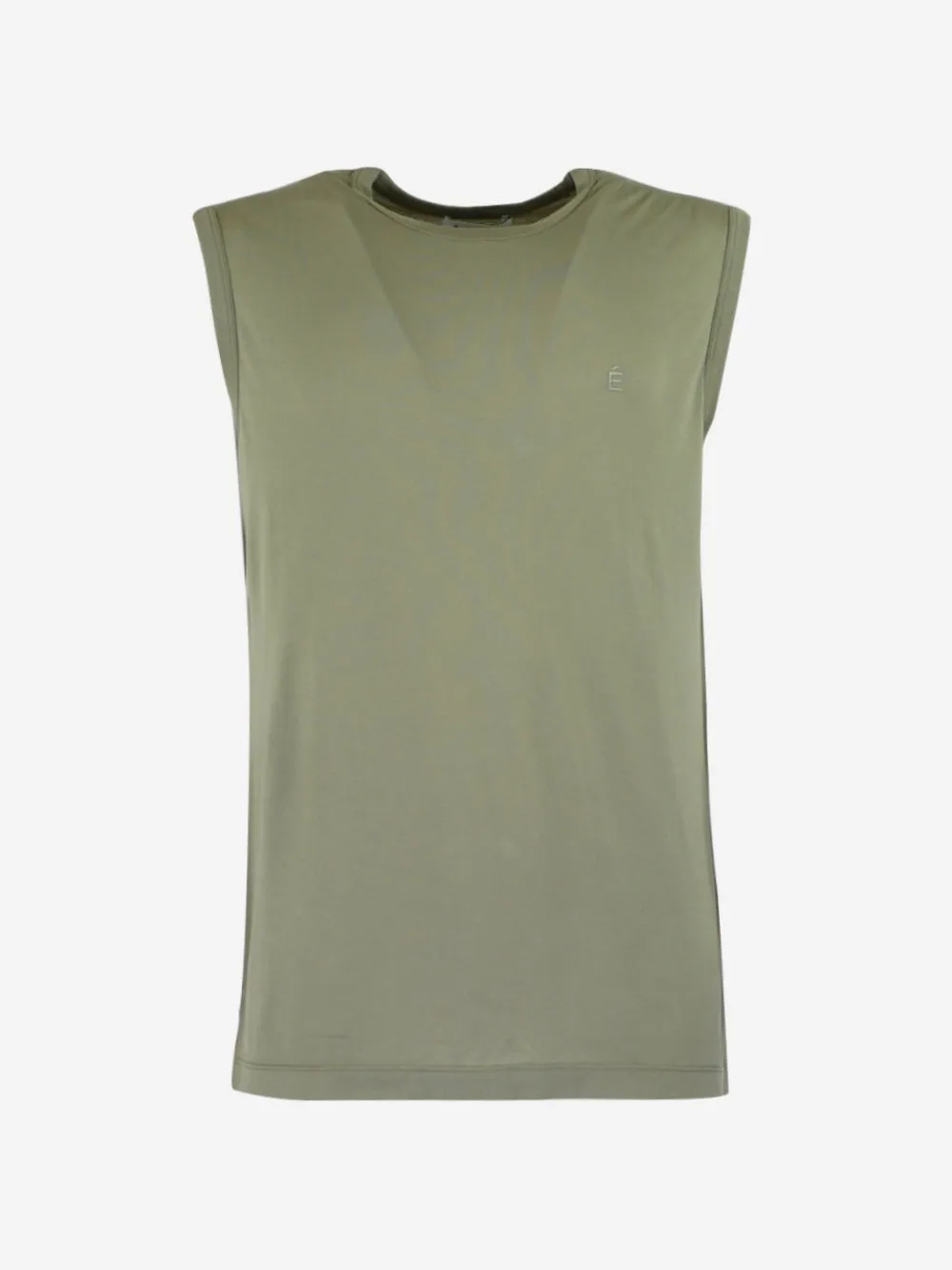 Trip Mud Cotton Sleeveless T-shirt with Embroidered Logo by Etudes