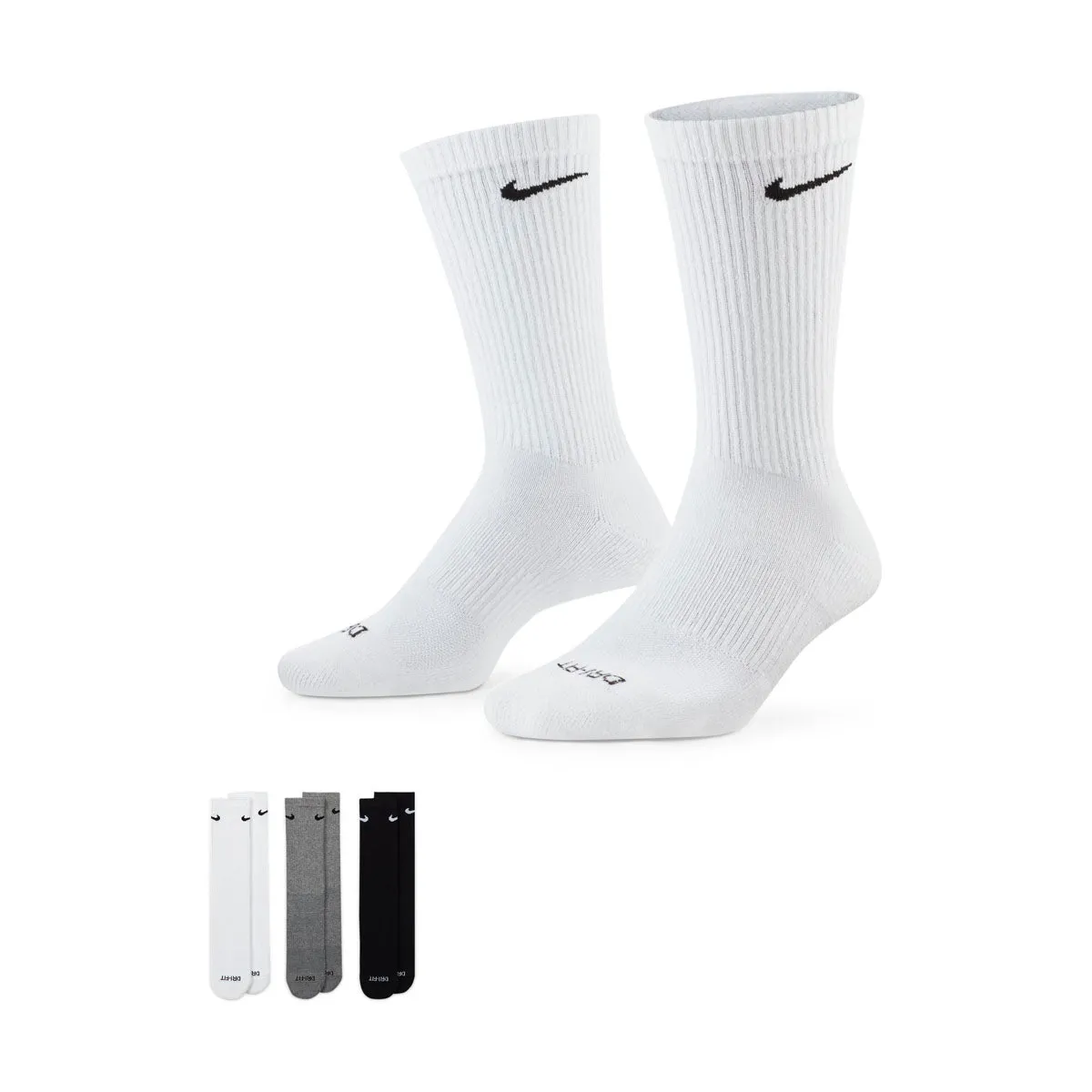 Everyday Plus Cushioned Training Crew Socks (3 Pairs) by Nike