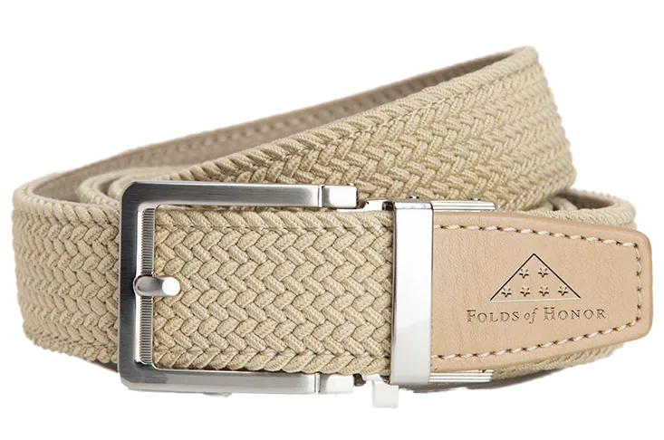 Tan Braided Golf Belt