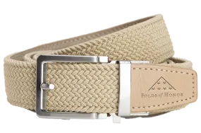 Tan Braided Golf Belt