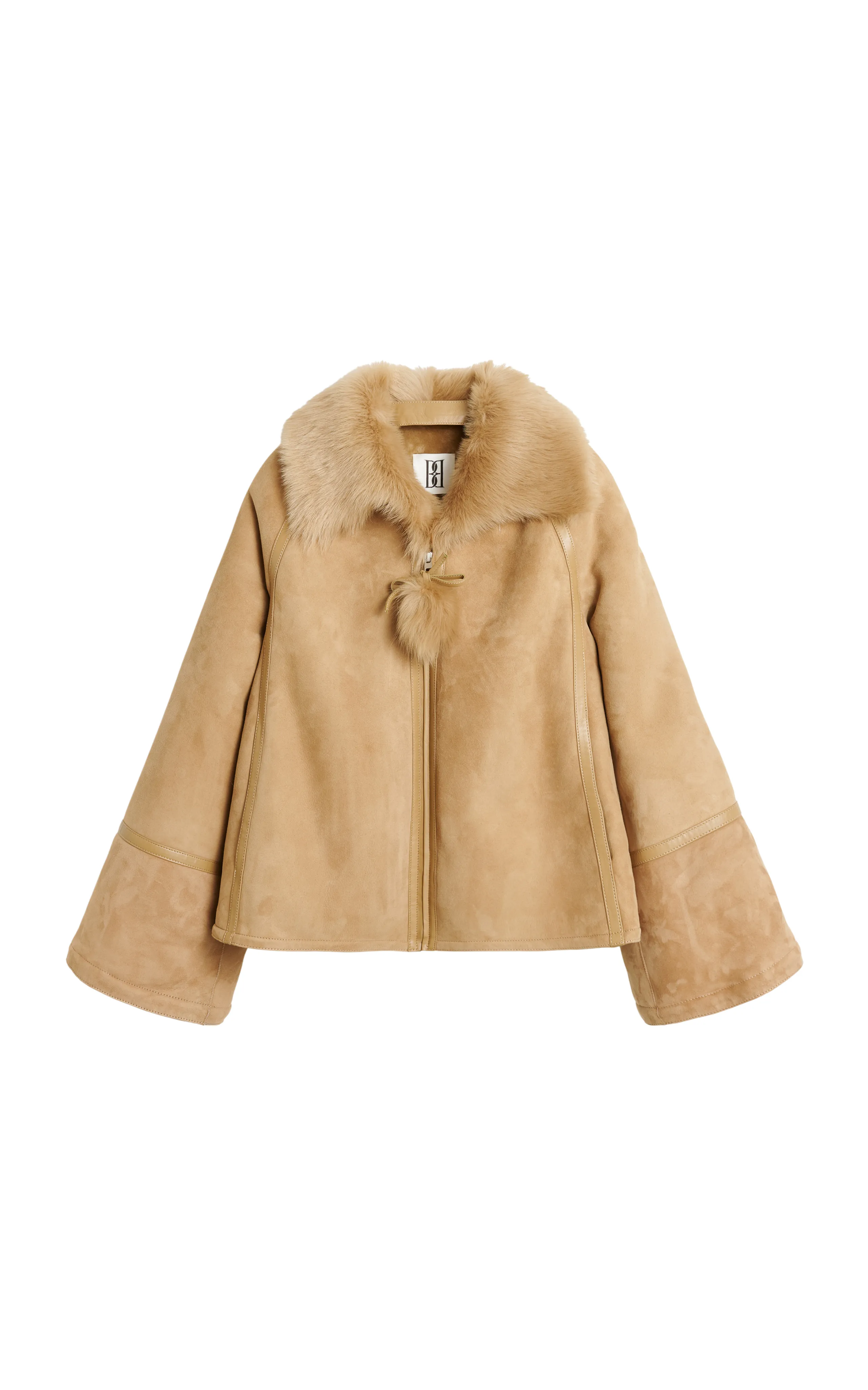 Malene Birger Fur-Trimmed Shearling Coat