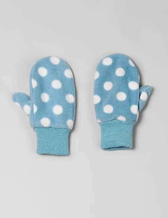 Blue Dot Fleece Mittens for Girls by GAP