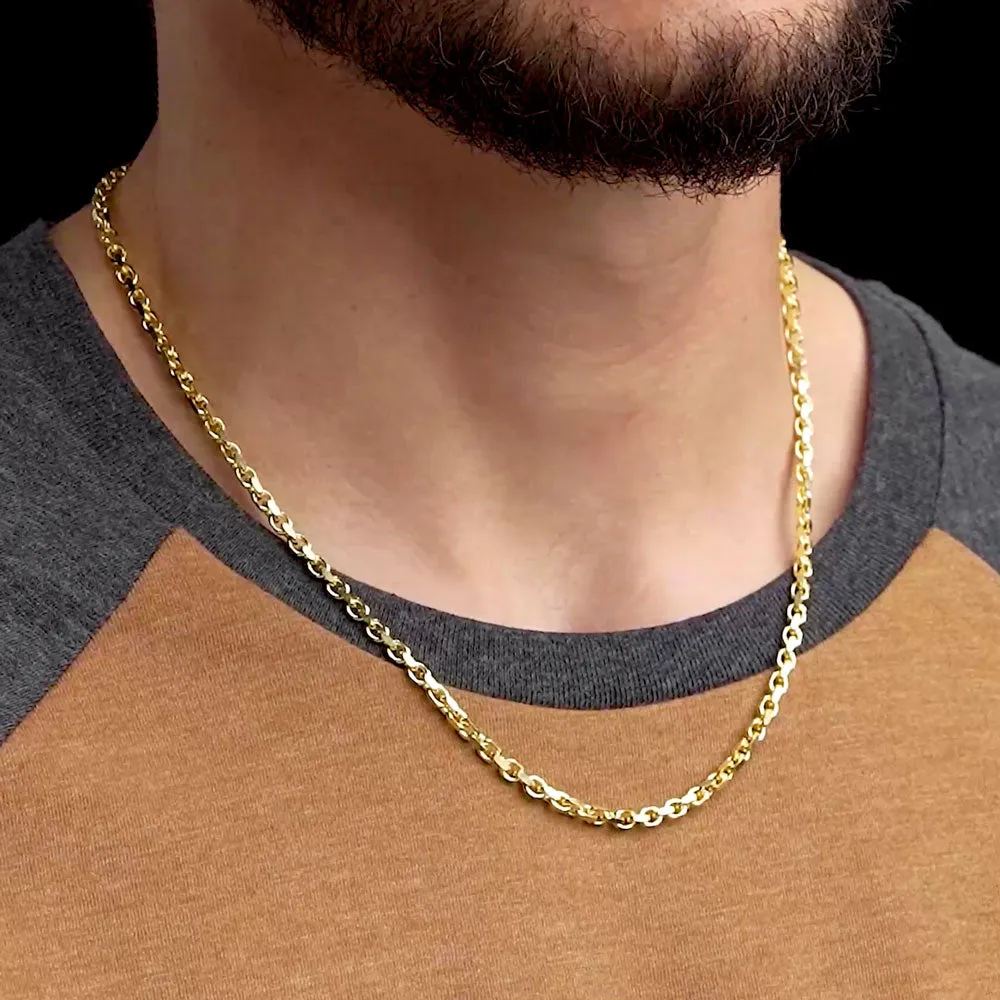 Solid Gold Cable Chain