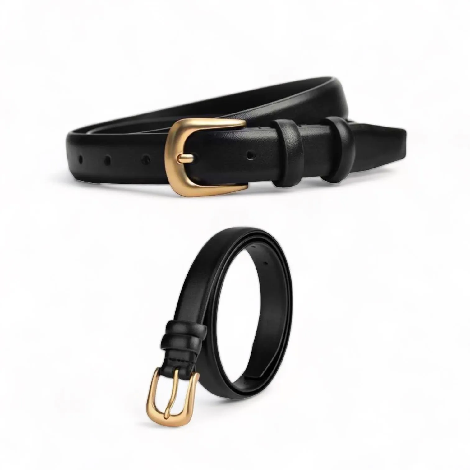 Gold Slim Belt with Classic Buckle TAILLE