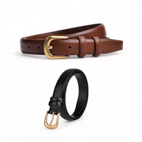 Gold Slim Belt with Classic Buckle TAILLE