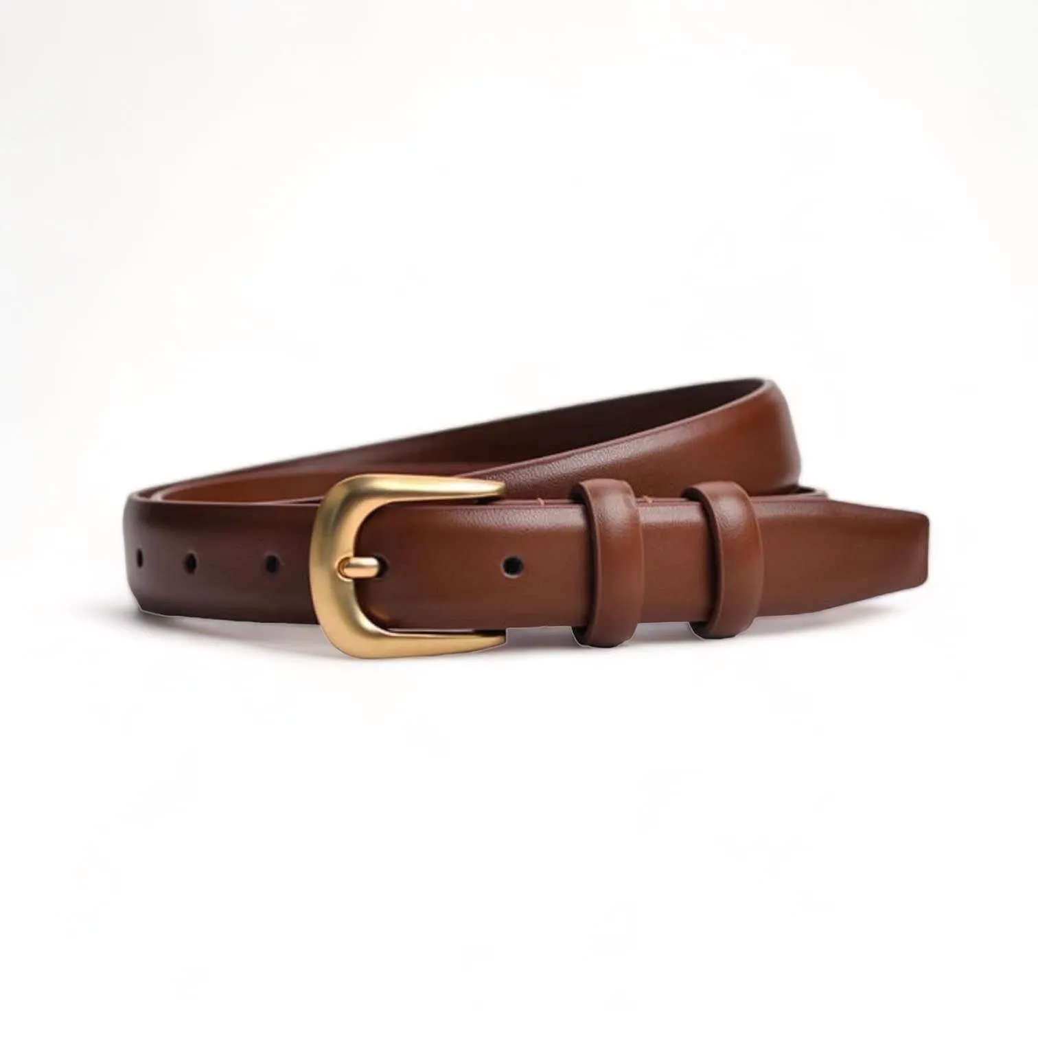 Gold Slim Belt with Classic Buckle TAILLE