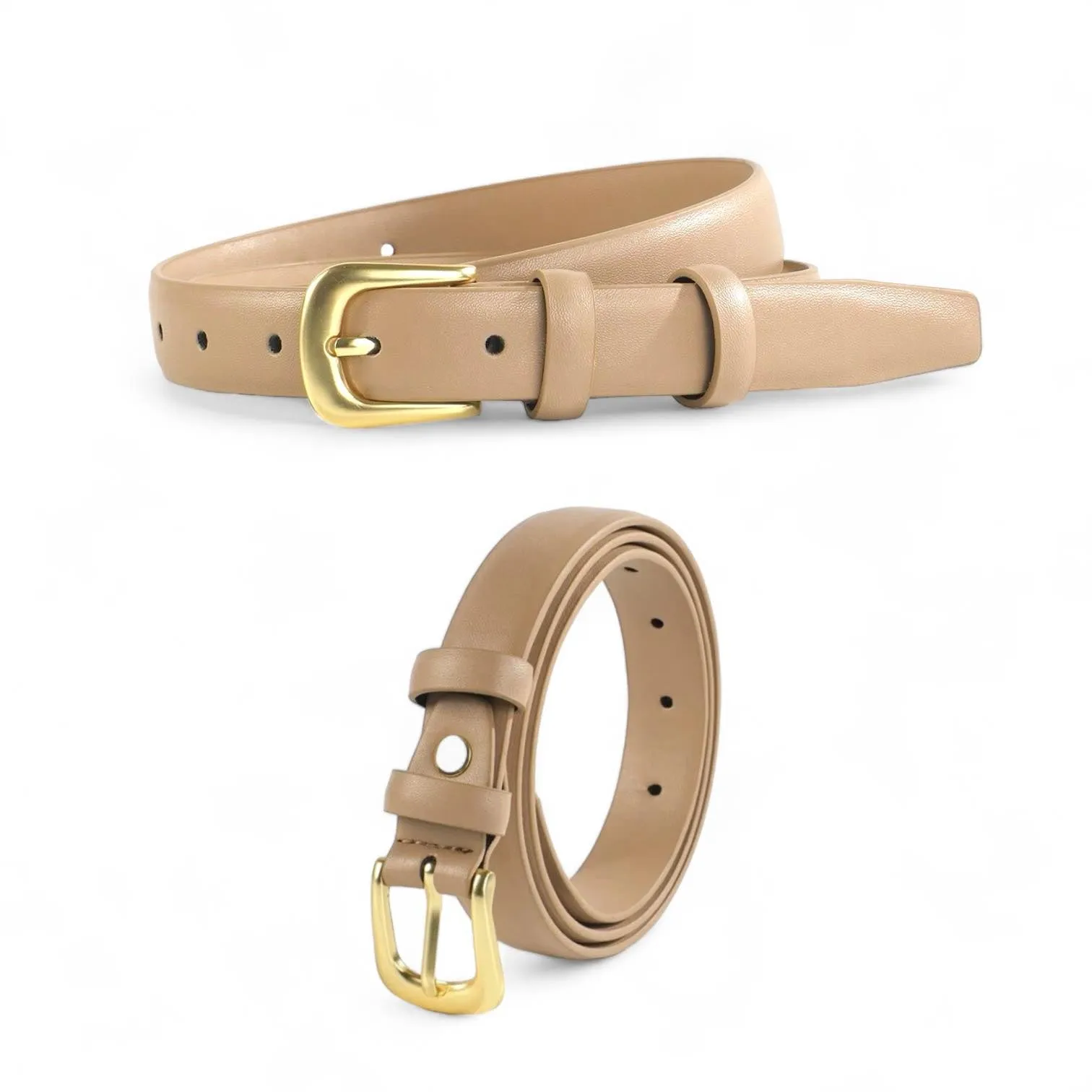 Gold Slim Belt with Classic Buckle TAILLE