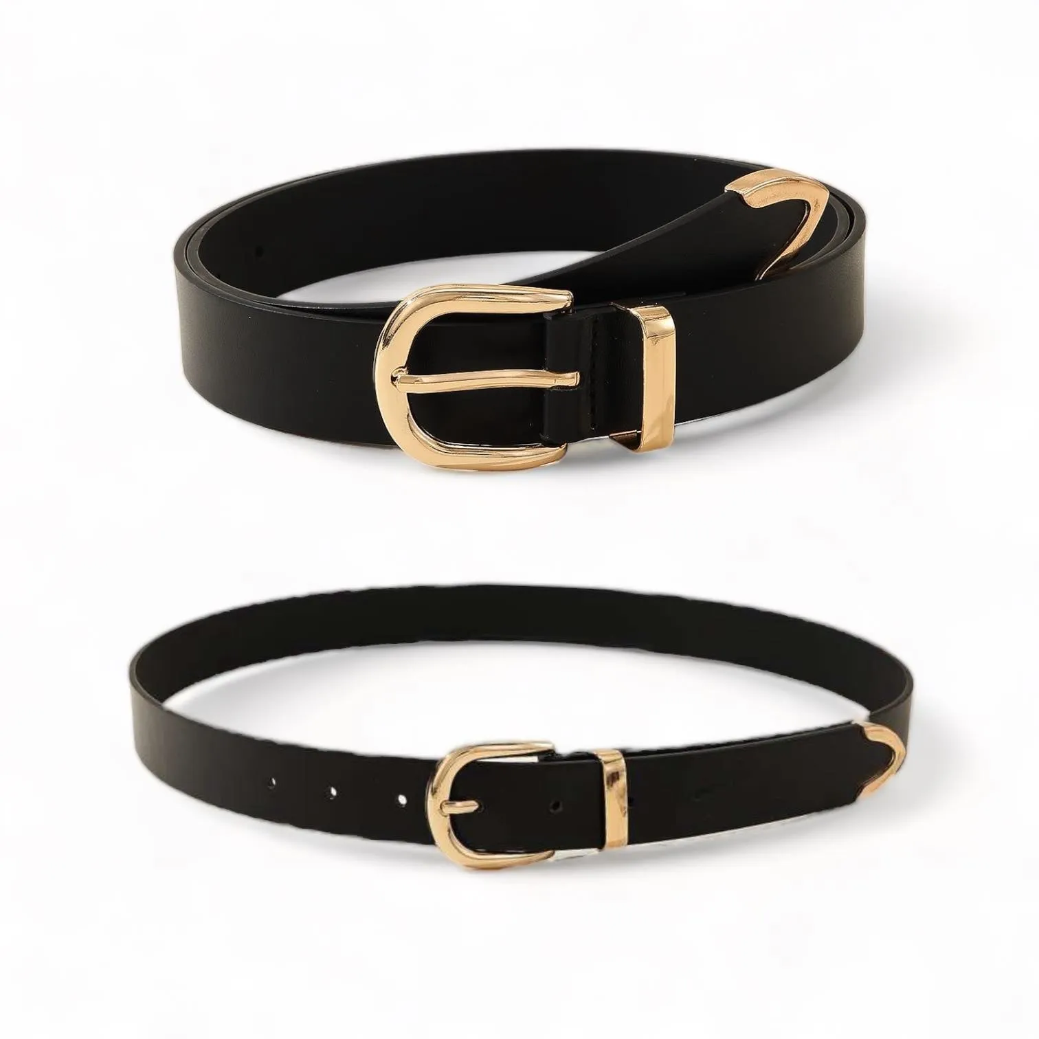 Gold Slim Belt with Classic Buckle TAILLE