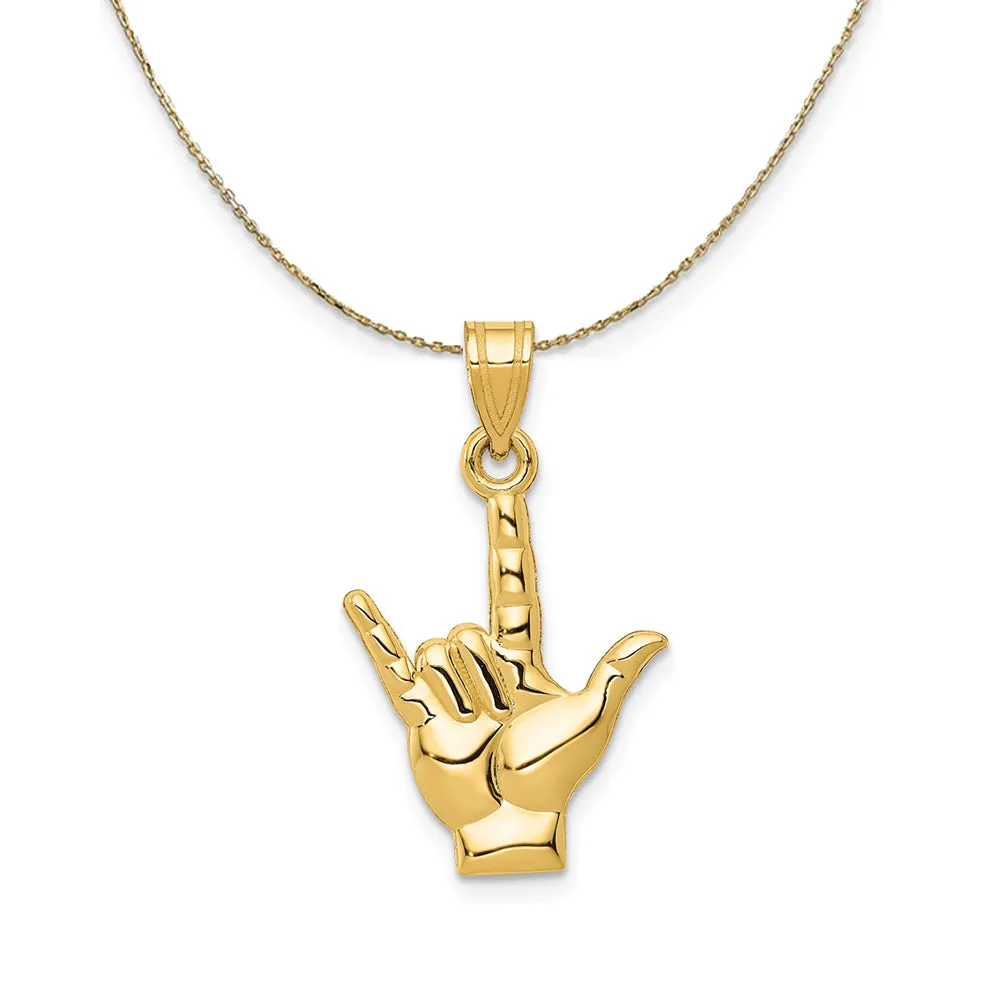 Sign Language I Love You Pendant Necklace