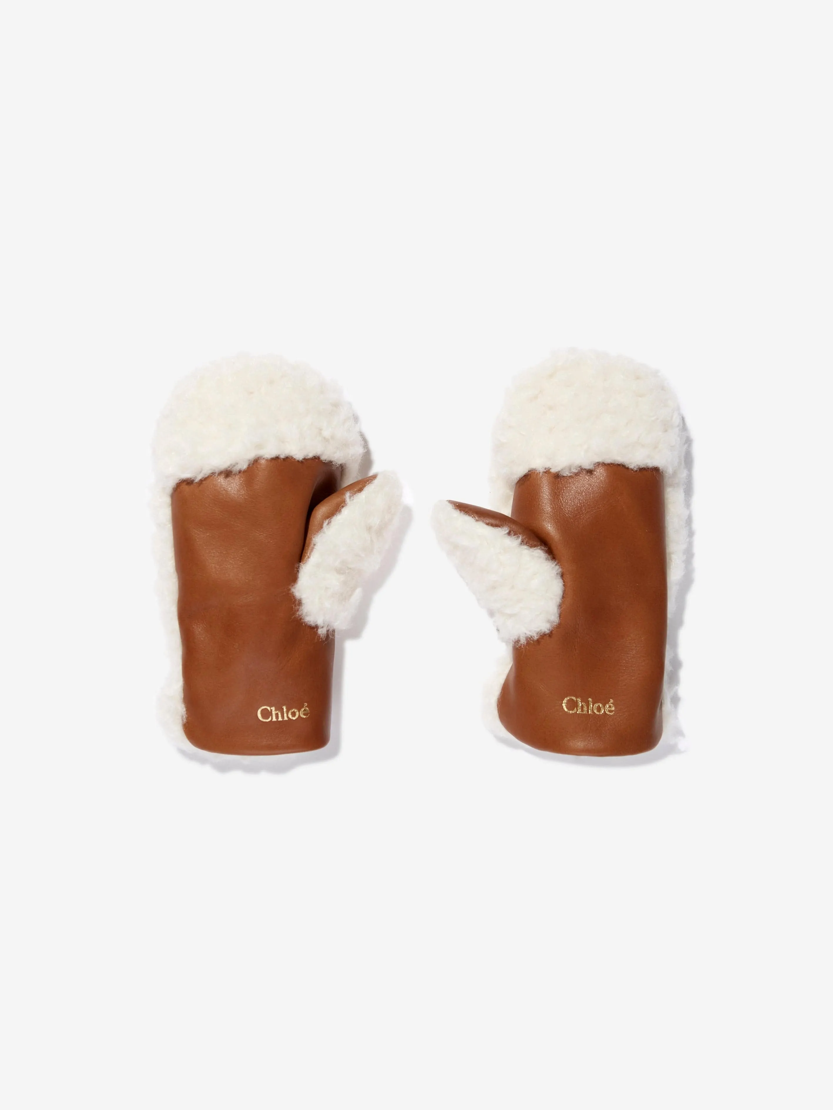 Ivory Chloé Girls Fleece Mittens