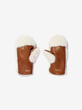 Ivory Chloé Girls Fleece Mittens