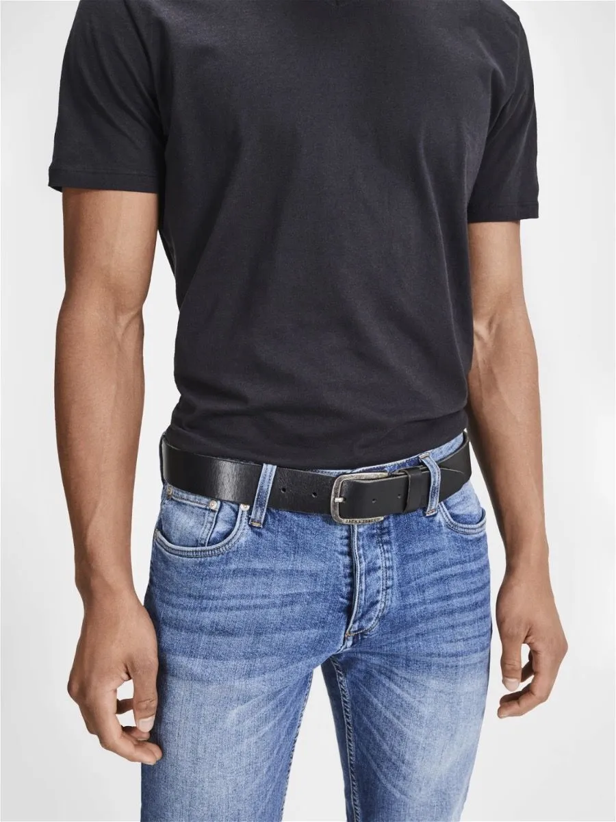 Jack & Jones Paul Leather Belt - Black