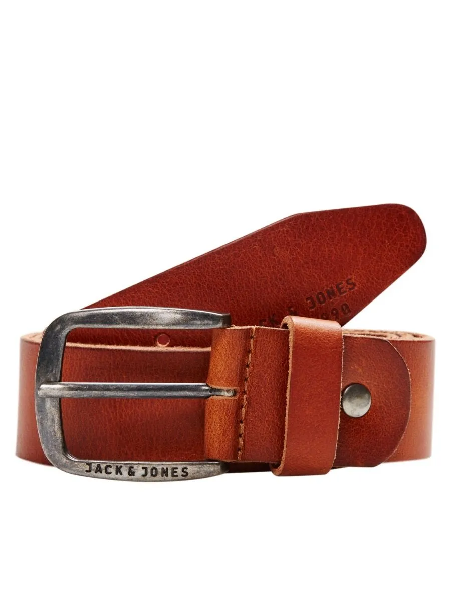 Jack & Jones Paul Leather Belt - Mocha Bisque