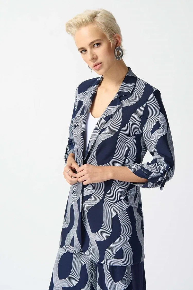 Abstract Print Boxy Blazer 242198 by Joseph Ribkoff