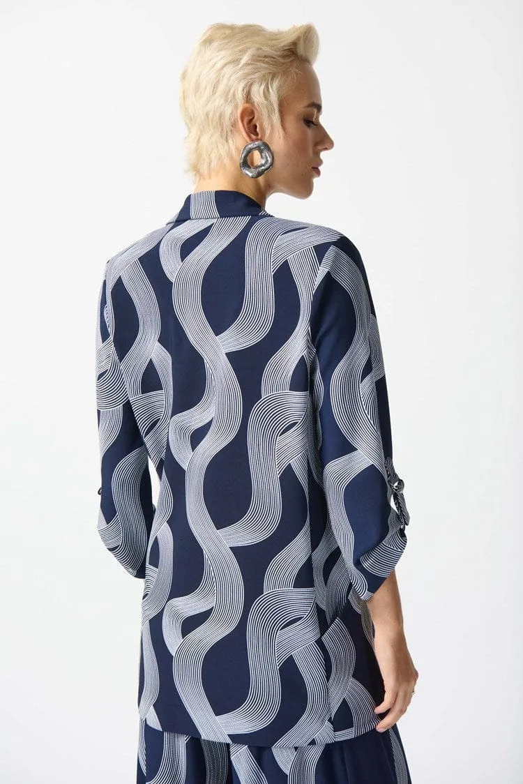 Abstract Print Boxy Blazer 242198 by Joseph Ribkoff