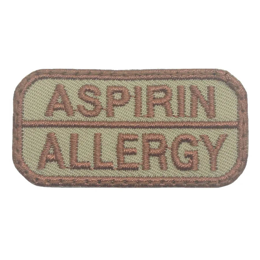 Khaki Aspirin Allergy Patch