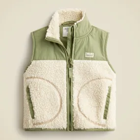 Kids' colorblock sherpa vest