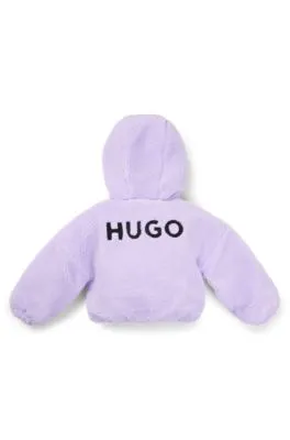 Kids Sherpa Hoodie Embroidered Rear Logo