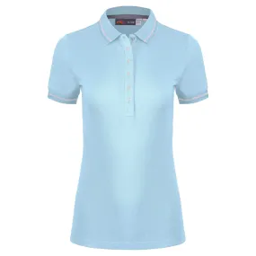 KJUS Sanna Women's Golf Polo Shirt Icy Blue