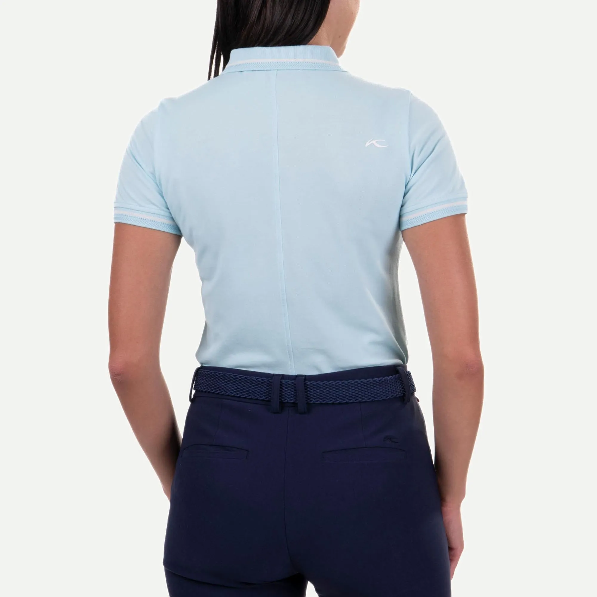 KJUS Sanna Women's Golf Polo Shirt Icy Blue