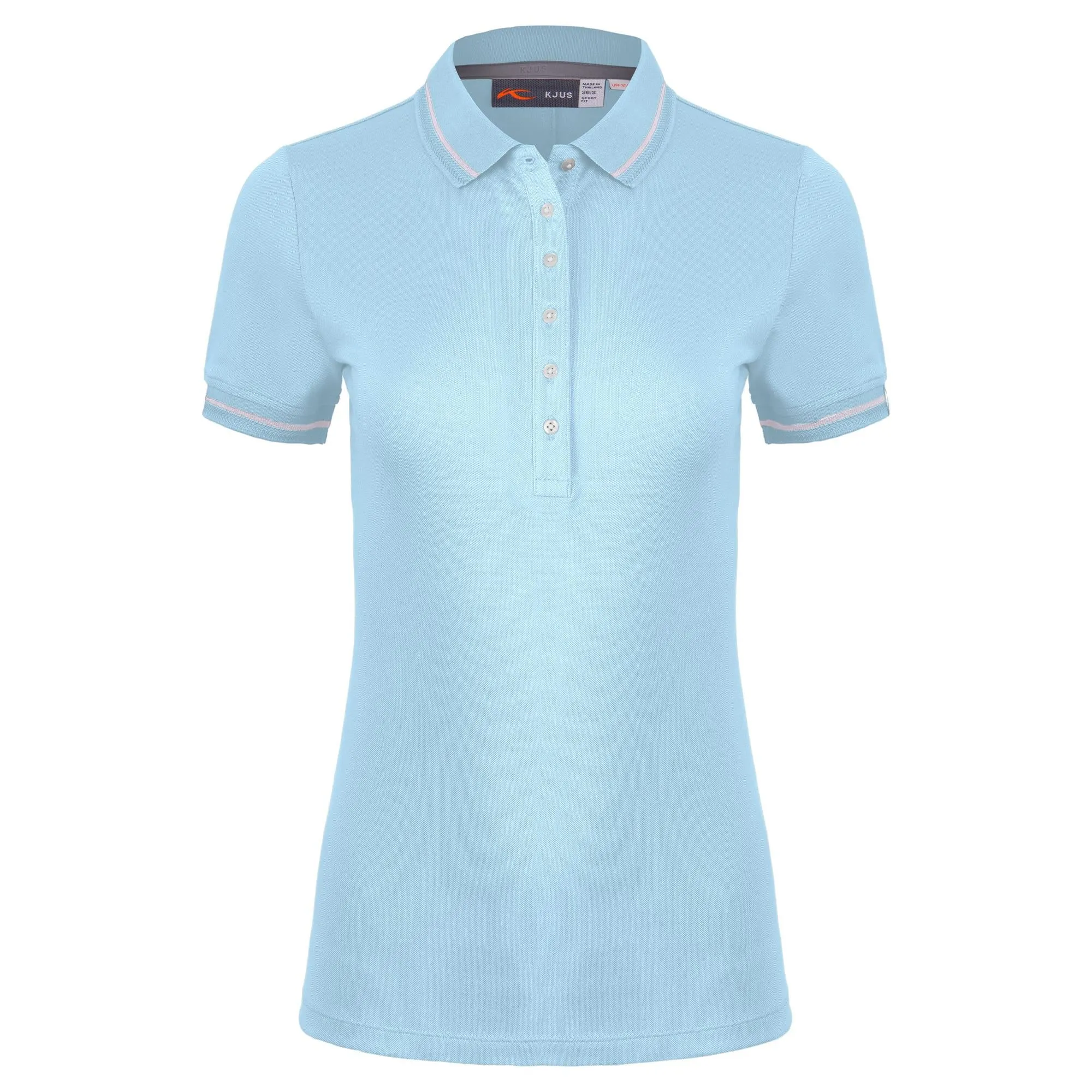 KJUS Sanna Women's Golf Polo Shirt Icy Blue