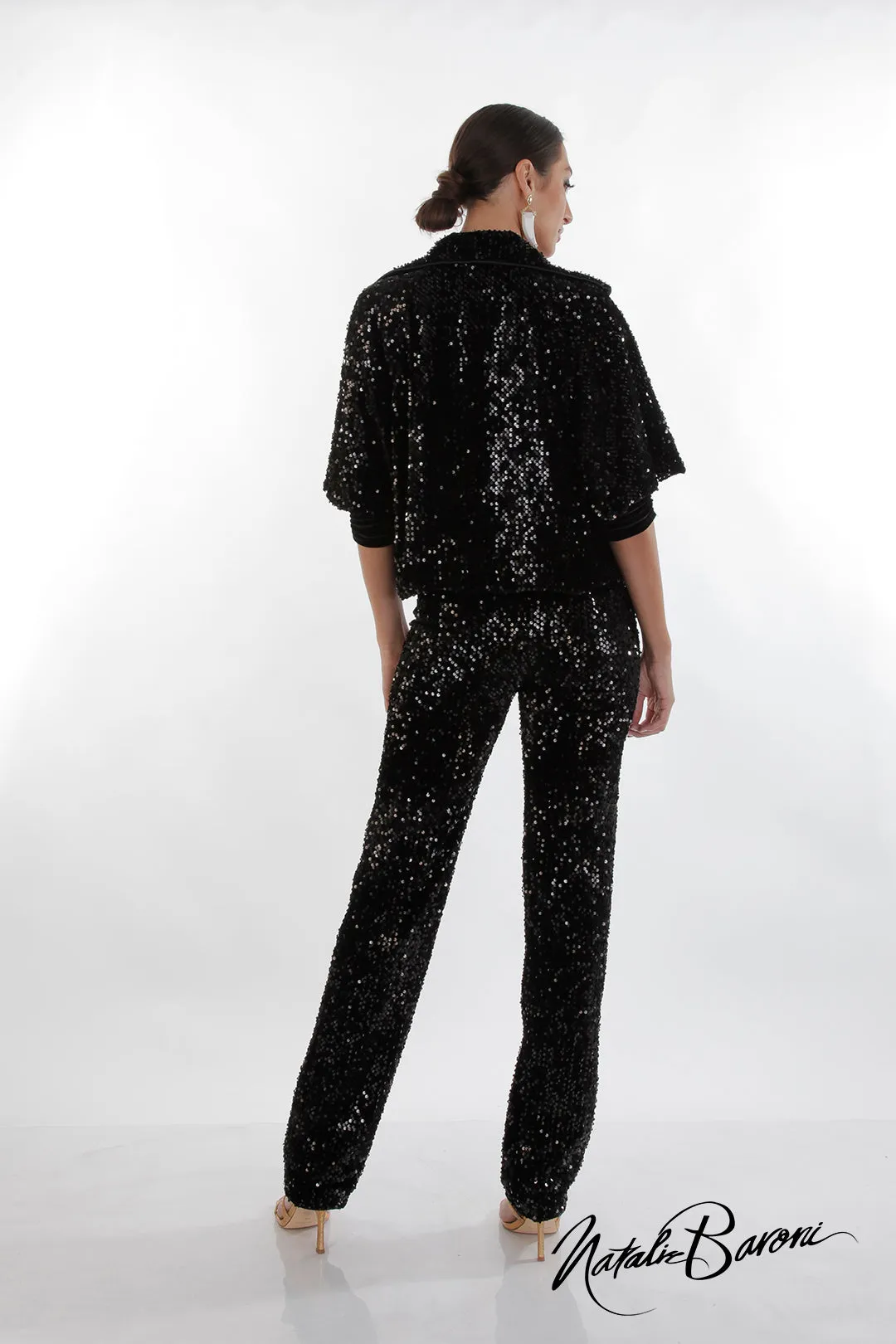 Sequin Stiletto Pant from La Scala