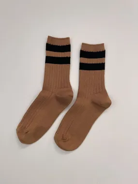 Le Bon Shoppe Varsity Socks - Peanut - One Size