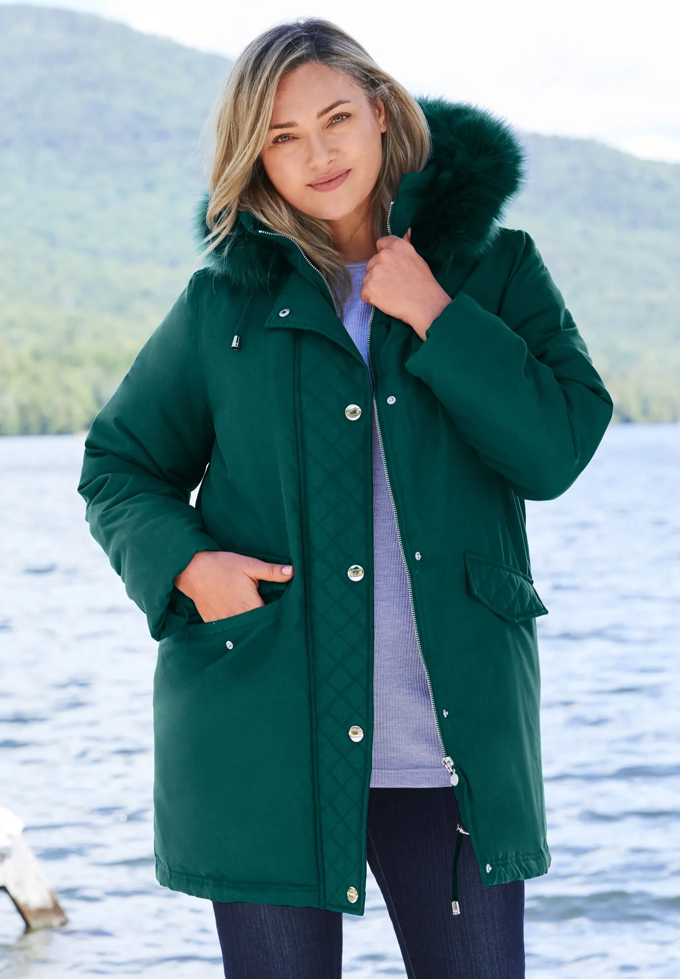 Lightweight Microfiber Down Parka