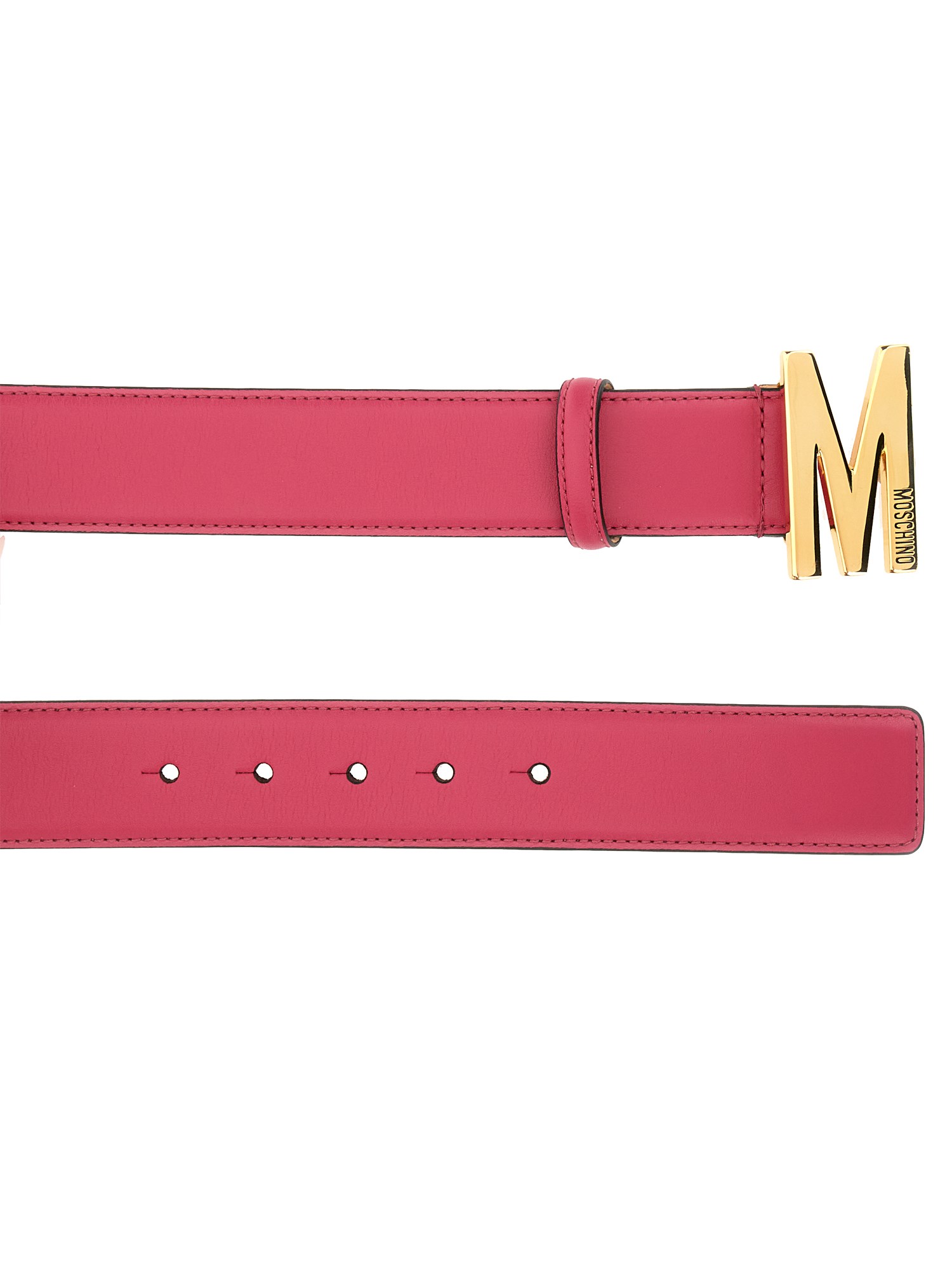 Moschino Leather Belt with Logo