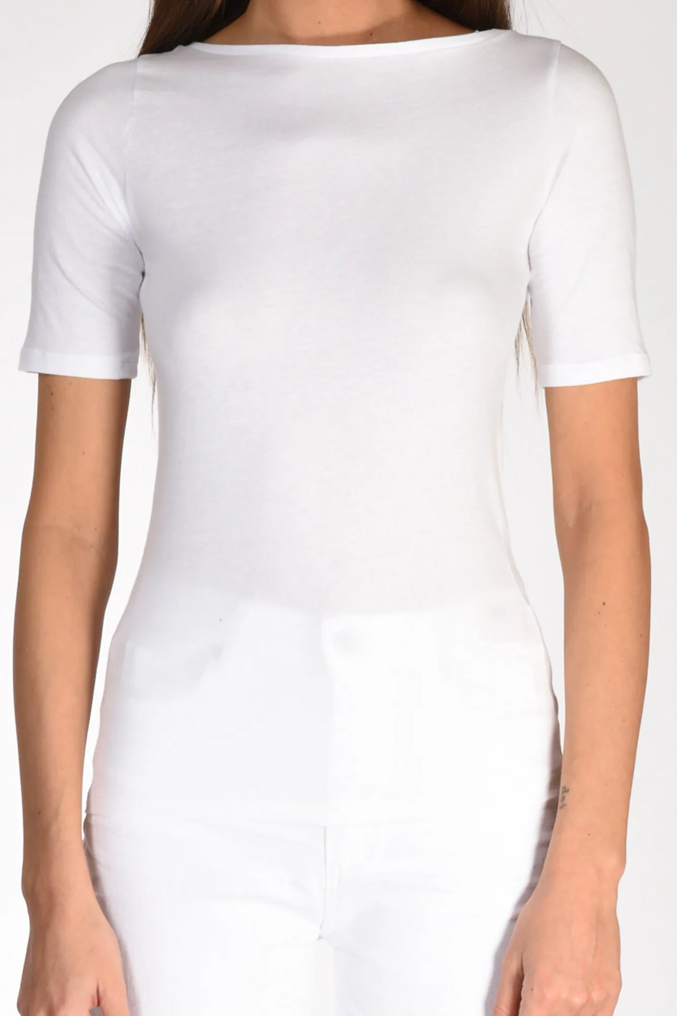 White Women's T-shirt by Majestic Filatures Paris