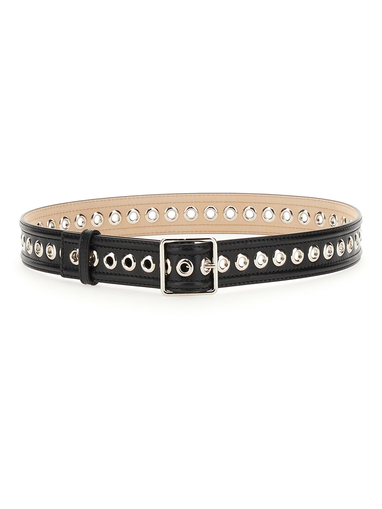 Alexander McQueen Medium Leather Belt with Eyelets