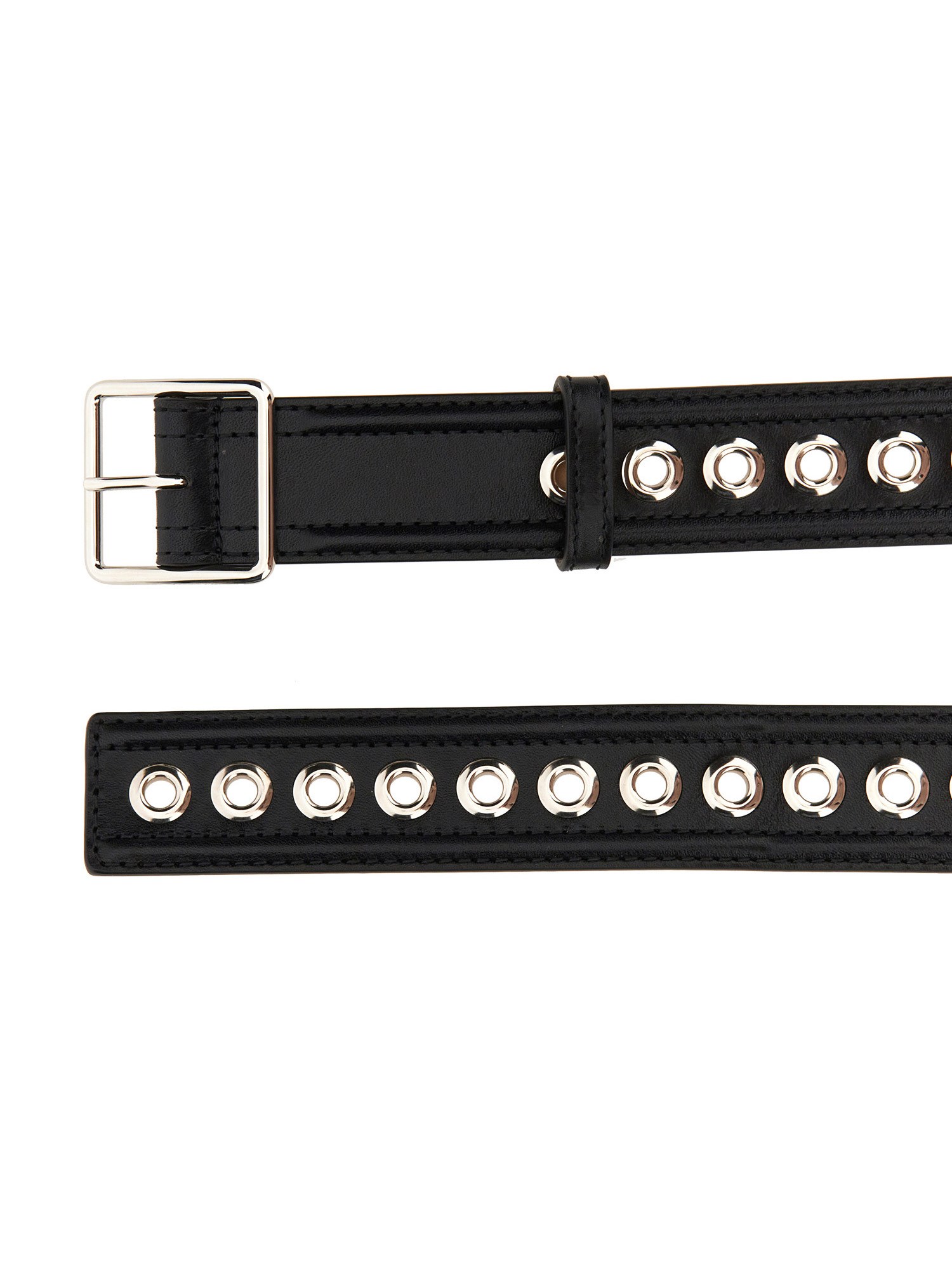 Alexander McQueen Medium Leather Belt with Eyelets