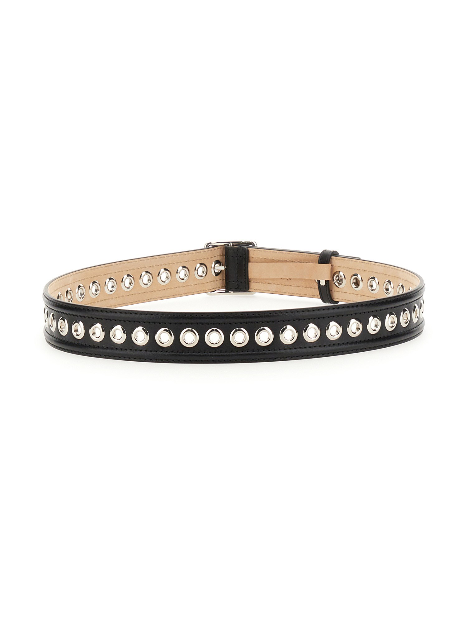 Alexander McQueen Medium Leather Belt with Eyelets