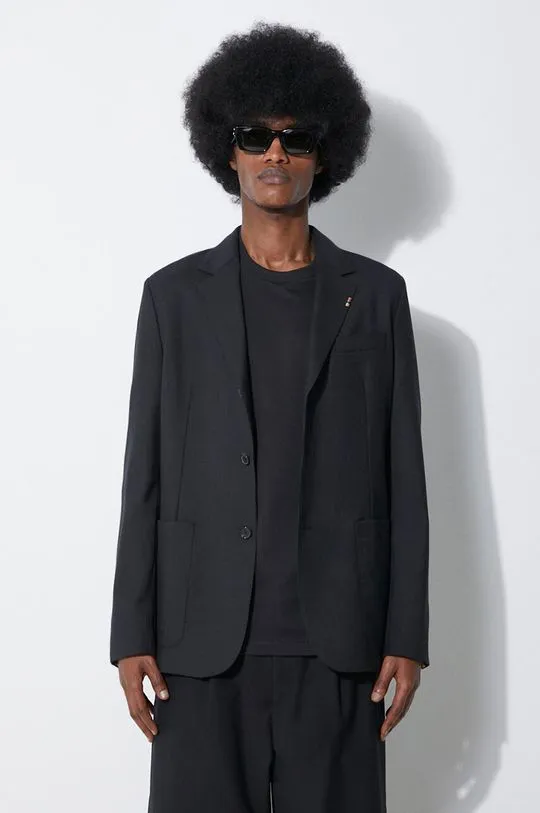 Men's Black Wool Blazer by Paul Smith