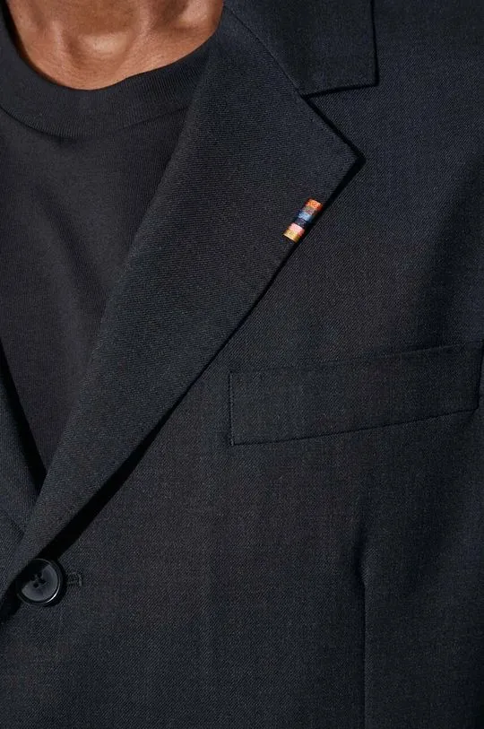 Men's Black Wool Blazer by Paul Smith