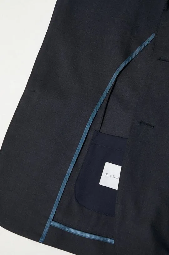 Men's Black Wool Blazer by Paul Smith