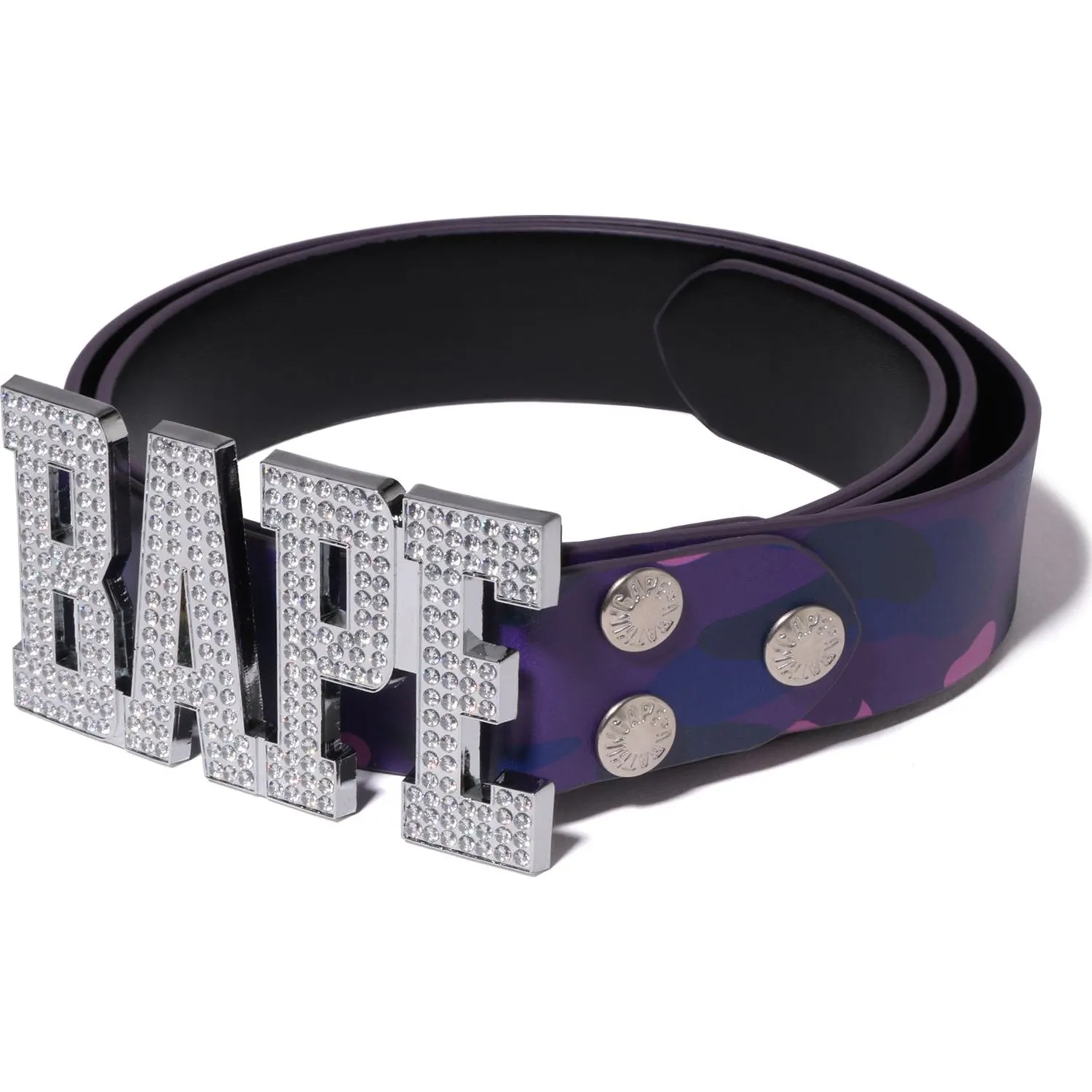 Men's BAPE Leather Belt in Color Camo