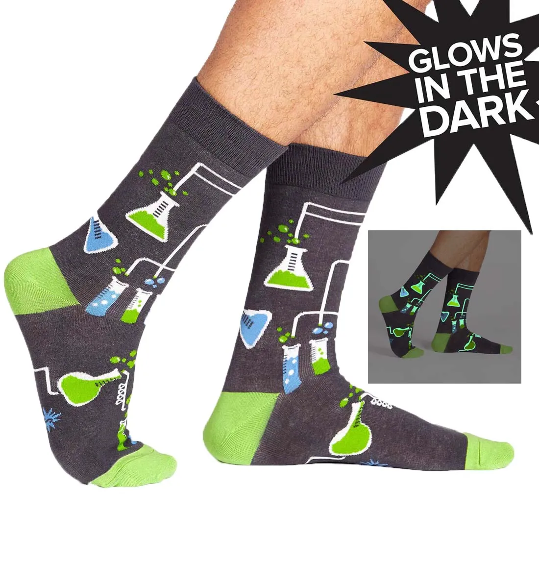 Men's Crew Socks with Laboratory Prints