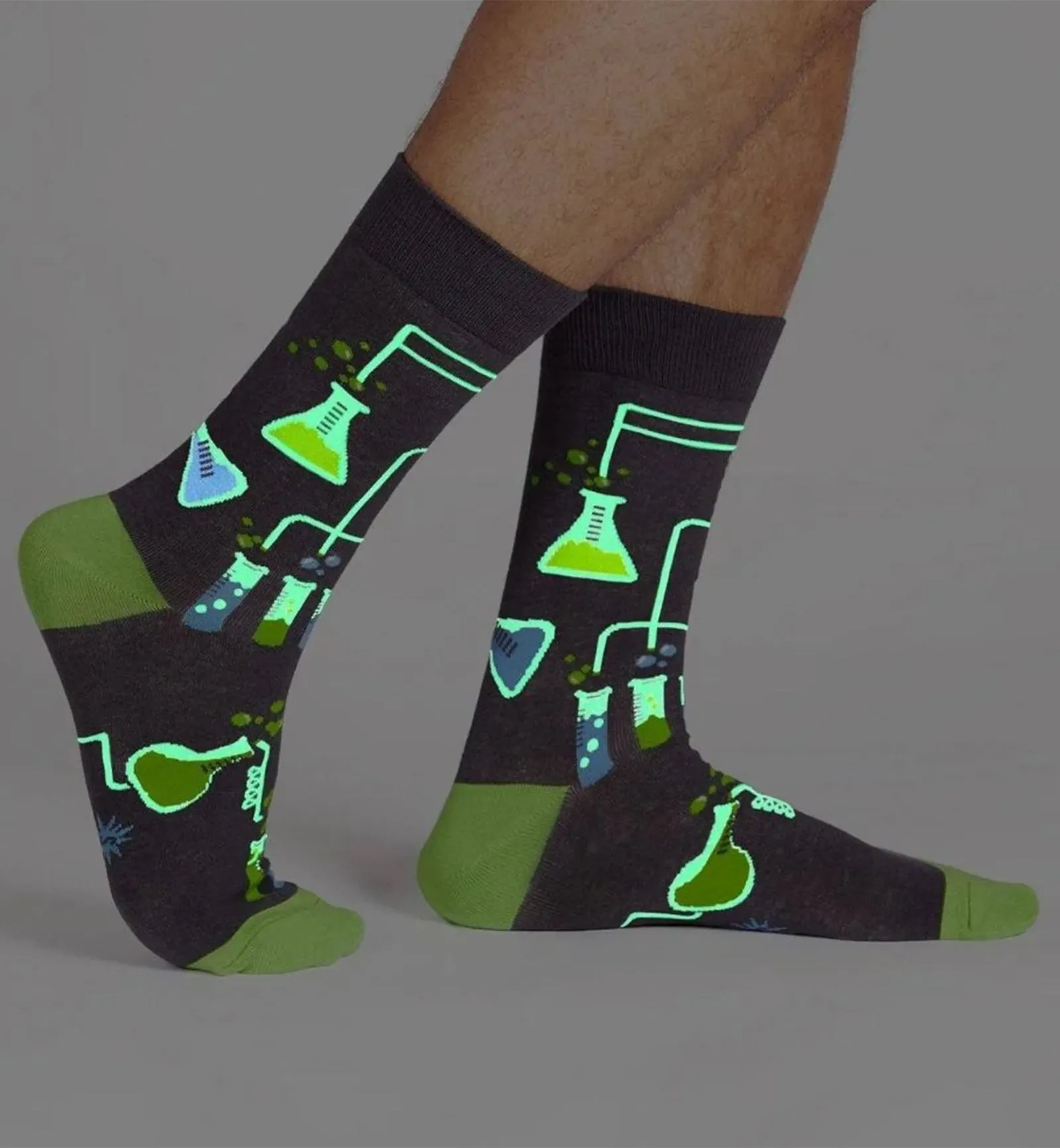 Men's Crew Socks with Laboratory Prints