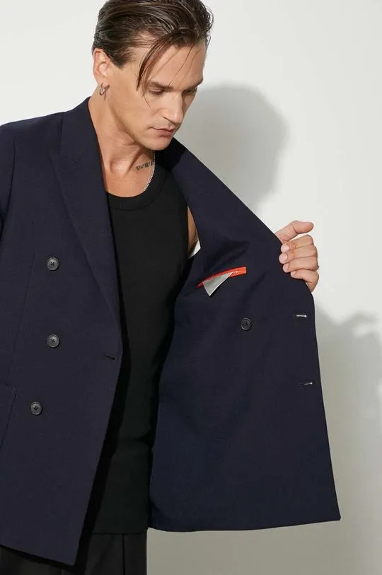 Men's Navy Blue Wool Blazer by Paul Smith