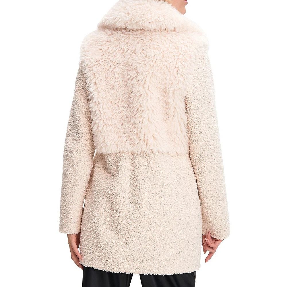 Noize Glenn Mid-Length Faux Shearling Outerwear