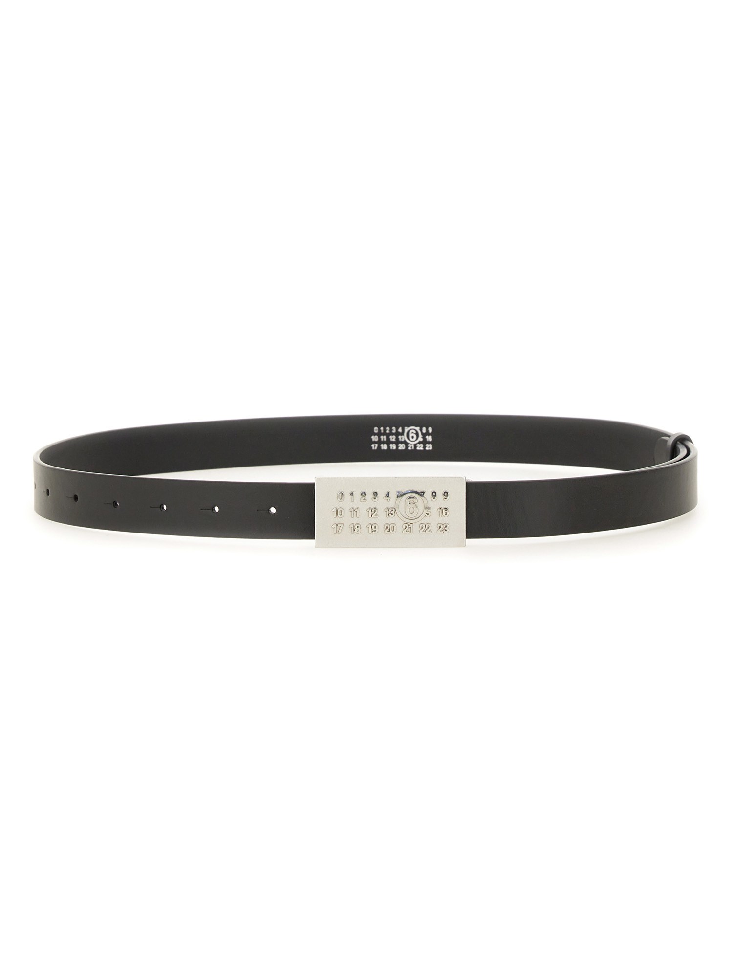 MM6 MAISON MARGIELA Leather Belt with Numeric Logo