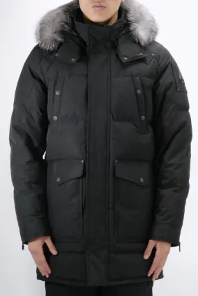 Moose Knuckles Men's Down Parka Big Ridge in Black Frost