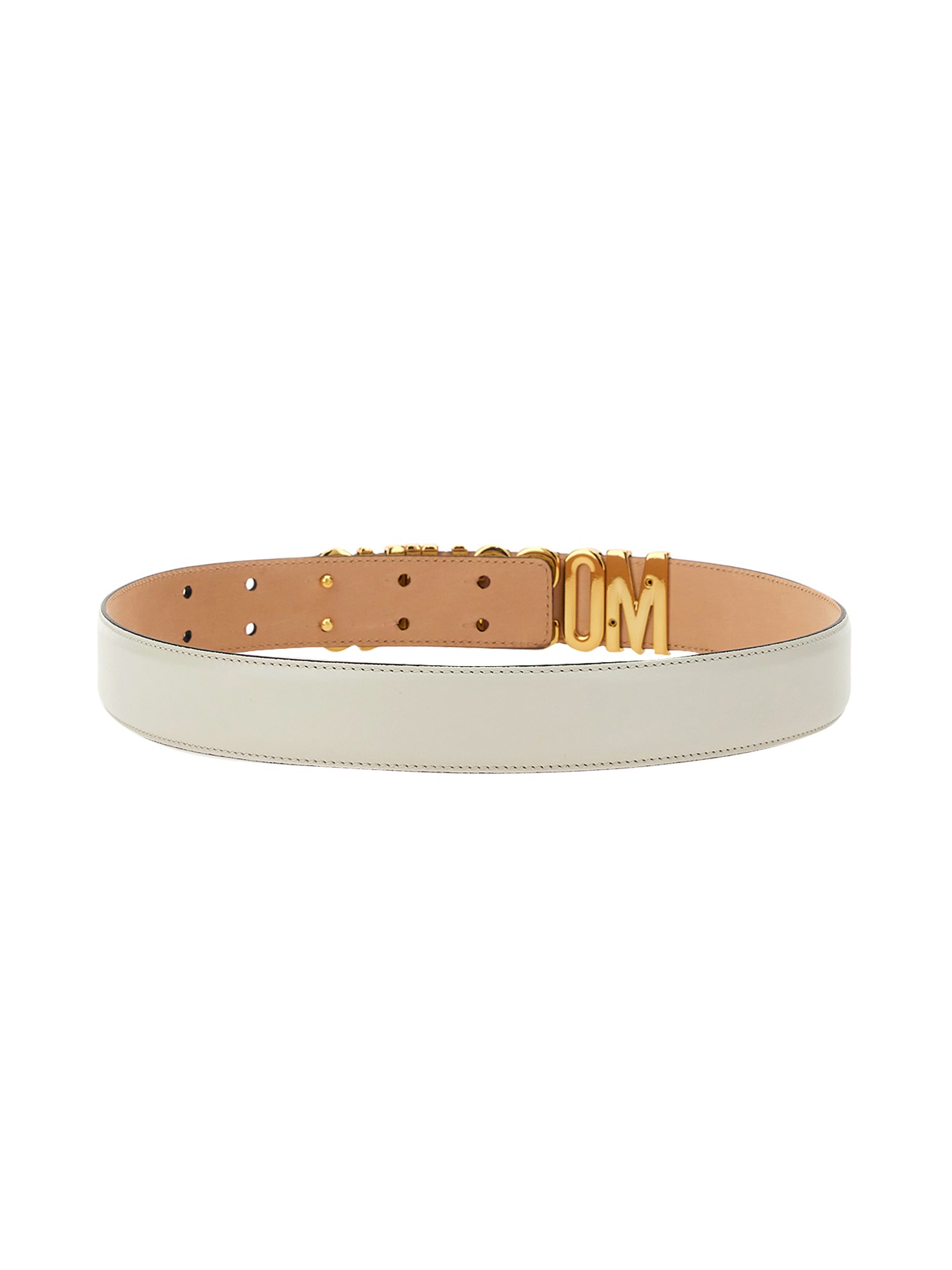 MOSCHINO LETTERING LOGO Leather Belt